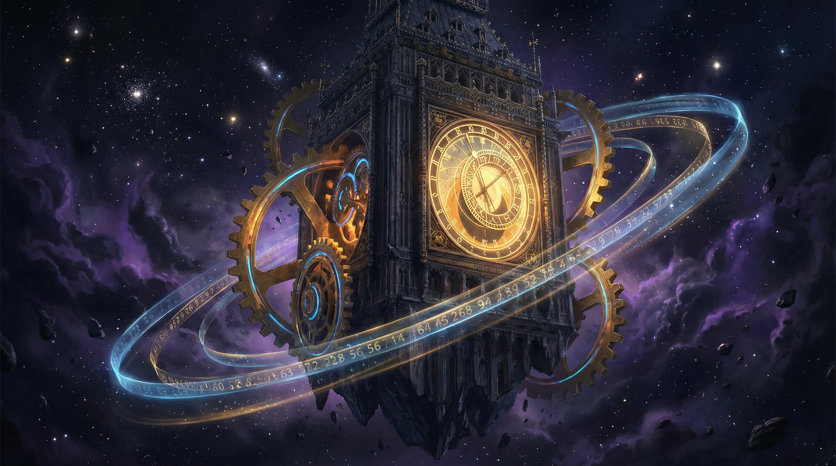 深邃时空星云背景，象征 彩票网 的宇宙奥秘